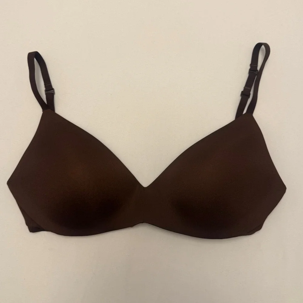 Skims, Wireless Form Push Up Plunge Bra, 32DD, Cocoa, Seamless Comfort, MSRP $54